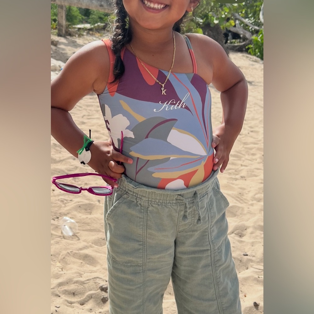 Kith Kids Gemma One-Piece with Colorful Leaf Print size S